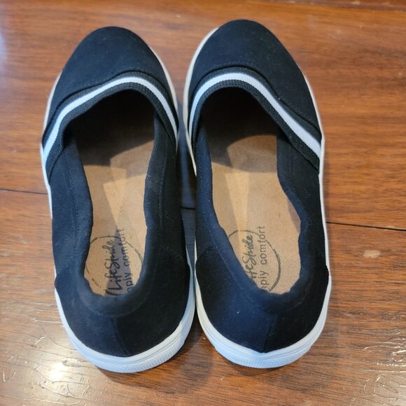 Lifestride Stockton Black Slip On Comfort Sneakers - Picture 8 of 15